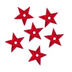 Пайетки звездочки 13мм Астра 10г 50103 красный голограмма 7721052