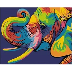 Картина по номерам "Радужный слон" 50х40см
