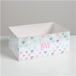Коробка на 6 капкейкой «Love», 23 × 16 × 10 см