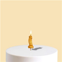 Свеча в торт 18+, золотая , 4,5 х 2 см