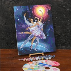 Картина по номерам на холсте с подрамником «Космический танец» 40х50 см
