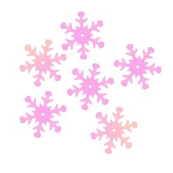 Пайетки снежинки 24мм Астра 10г 119 розовый, прозрачный эффект 7700476