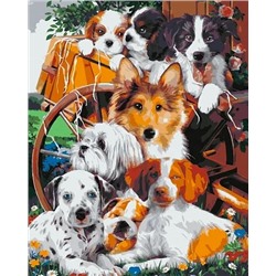 Картина по номерам "Друзья собаки" 50х40см