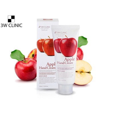 Крем для рук с Яблоком 3W Clinic Apple Hand Cream, 100 ml