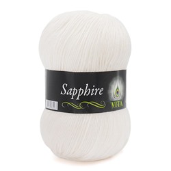 Sapphire 1501 45%шерсть(ластер) 55%акрил 100г/250м(Германия),  белый