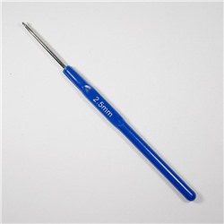 Крючок для вязания с пласт. ручкой D-2.5,  14см (сталь),  мин.заказ 10шт