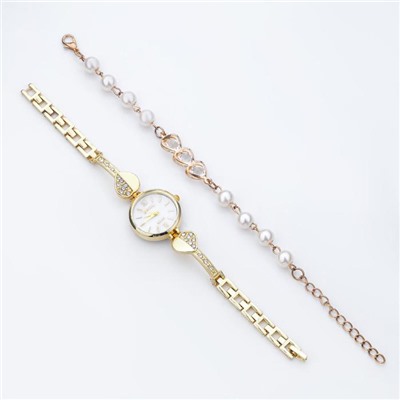 Женский подарочный набор Beike 2 в 1: наручные часы и браслет