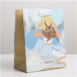 Пакет ламинированный вертикальный «Любовь», MS 18 × 23 × 10 см