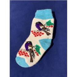 Женские носки вязаные «Зимние птицы»