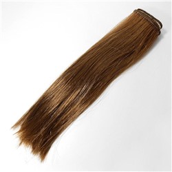 Волосы прямые трессы h25-28см,  L47-50см,  лесной орех
