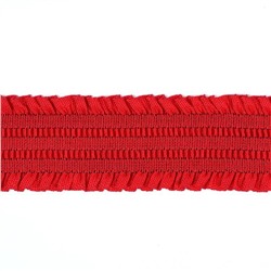 Резинка декоративная с рюшами ЕТ08148 40мм 9.3м 148 красный СК