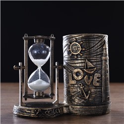 Песочные часы "Море - любовь", сувенирные, с карандашницей, 16.5 х 8 х 13 см