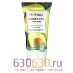 Очищающая пенка для лица с экстрактом Авокадо One Spring "Avocado Cleanser" 168ml