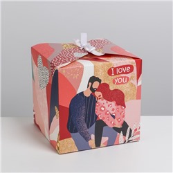 Коробка складная LOVE, 18 × 18 × 18 см
