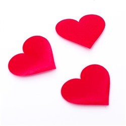 Сердечки декоративные, набор 20 шт., размер 1 шт: 3,5 × 2,7 см, цвет розовый