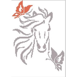 Холст с рисунком ФБР-053 Силуэт лошадь 18х35 см