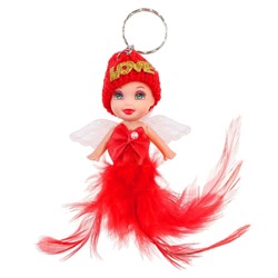 Кукла-брелок «Ангелочек», в шапочке, цвета МИКС