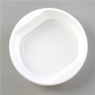 Тарелка одноразовая суповая «Экстра», d=17 см, 500 мл, цвет белый