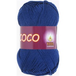 Coco 3857 100%мерсеризованный хлопок 50г/240м (Индия),  т.синий