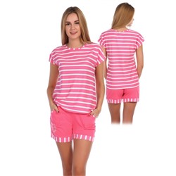Пижама розовая в полосочку П12П12