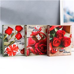 Фотоальбом на 200 фото 10х15 см "Романтика с розами" в коробке МИКС 25,7х21х5 см