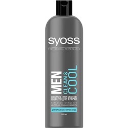¶Шампунь для волос мужской Syoss Clean&Cool Men, 500 мл (оригинал)