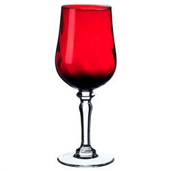 VINTER 2021 ВИНТЕР 2021, Бокал для вина, ручная работа прозрачное стекло/красный, 33 сл