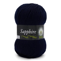 Sapphire 1533 45%шерсть(ластер) 55%акрил 100г/250м,  темно-синий