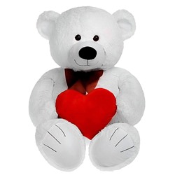 Мягкая игрушка «Мишка Труди с сердцем» 80 см белый
