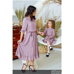 Комплект платьев из штапеля для мамы и дочки "Мари" М-2158