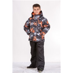 Зимний детский костюм М-180 (оранж-черный)