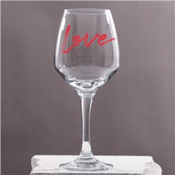 Бокал для вина «Love», деколь, 350 мл