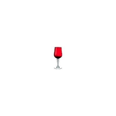 VINTER 2021 ВИНТЕР 2021, Бокал для вина, ручная работа прозрачное стекло/красный, 33 сл