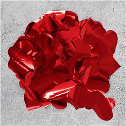Наполнитель для шара «Конфетти сердце», 2,5 см, фольга, цвет красный, 10 г