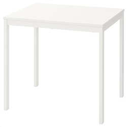 VANGSTA ВАНГСТА, Раздвижной стол, белый, 80/120x70 см