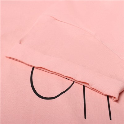 Комплект женский домашний (футболка, брюки), цвет розовый, размер 46