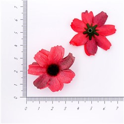 Головки цветов Ромашка с блестками 3, 5см 15-529 SF-606 алый