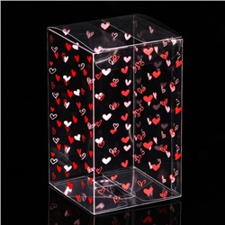Складная коробка из PVC "Сердца", 6 x 6 x 10 см