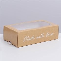 Коробка складная «Made with love», 18 х 10,5 х 5,5 см