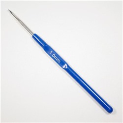 Крючок для вязания с пласт. ручкой D-1.0,  14см (сталь),  мин.заказ 10шт