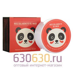 Гидрогелевые патчи для глаз  Panda Rose Collagen Eye Gel Mask с экстрактом розы 60 шт