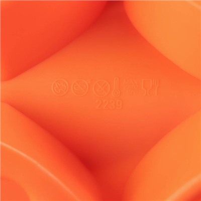 Форма силиконовая для выпечки Доляна «Сердцебиение», 30×17,5 см, 8 ячеек (7×6,5 см), цвет МИКС