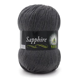 Sapphire 1516 45%шерсть(ластер) 55%акрил 100г/250м(Германия),  т.серый
