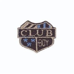 Термонаклейка Club Boy 51456 10шт черно-белый 4х4см
