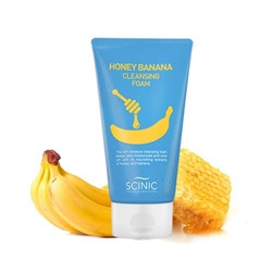 Пенка для умывания с экстрактом банана и меда Scinic Honey Banana Cleansing Foam, 150 мл