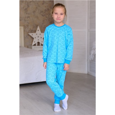Пижама детская из интерлока Сашенька голубой