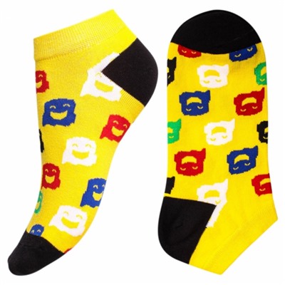 Носки мужские хлопковые укороченные " Super socks A162-1 " жёлтые р:40-45
