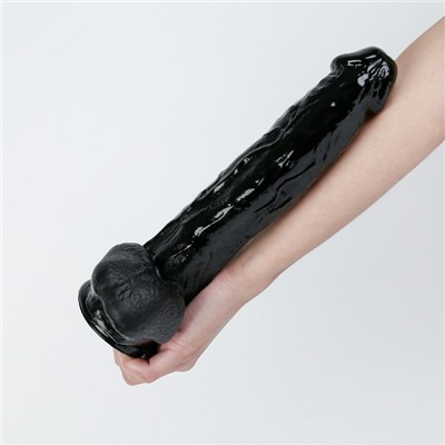 Фаллоимитатор Оки- Чпоки, реалистик, на присоске, PVC, 27 х 5 см, черный