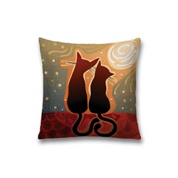 Наволочка декоративная «Влюблённые коты», размер 45 х 45 см, вшитая молния