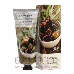 Увлажняющий крем для рук FarmStay Visible Difference Hand Cream Olive 100 g